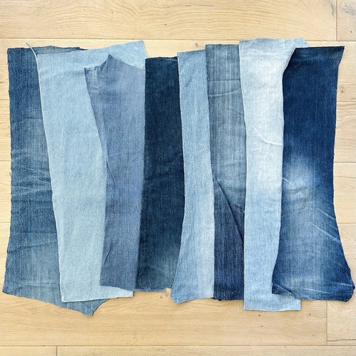 Denim blue jean scraps - jean, *8